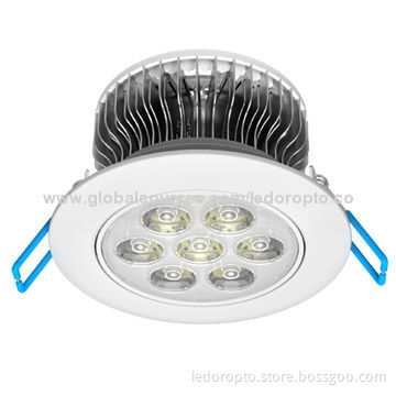 LD 7W LED Ceiling Light with 38 Pieces Aluminum Fins, Bridgelux/Epistar/Epileds Chip